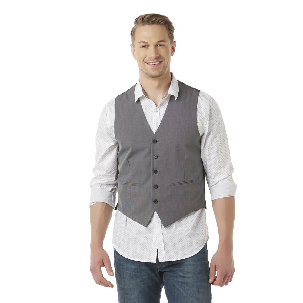 Arrow Men's Modern Fit Dress Vest, Grey