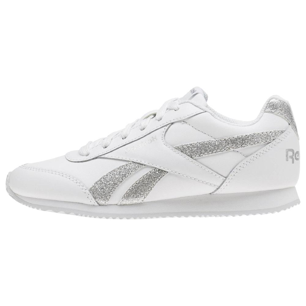 Reebok Girls' Royal Classic Jogger White/Silver Athletic Shoe