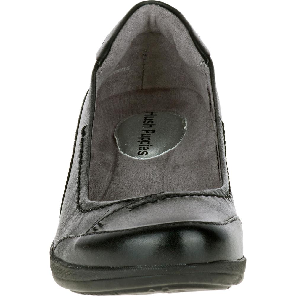 Hush Puppies Women's Kellin Oleena Black Leather Comfort Casual Shoe - Wide Width Available