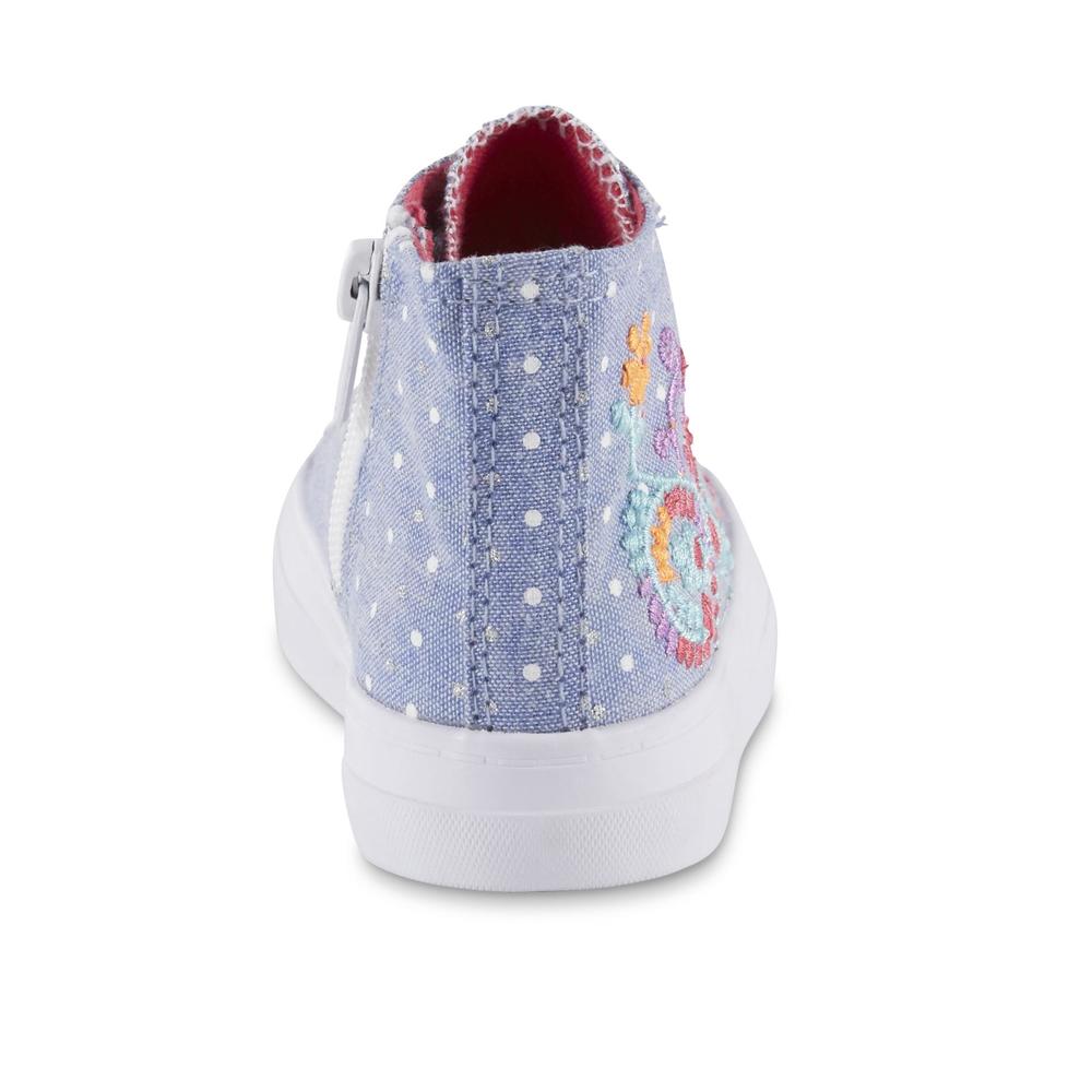 Piper & Blue Toddler Girls' Devyn High-Top Sneaker - Blue/Floral