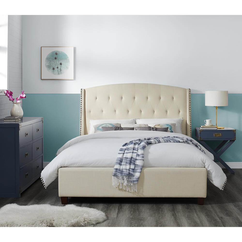 Dorel Olivia Upholstered Bed Multiple Colors and Sizes