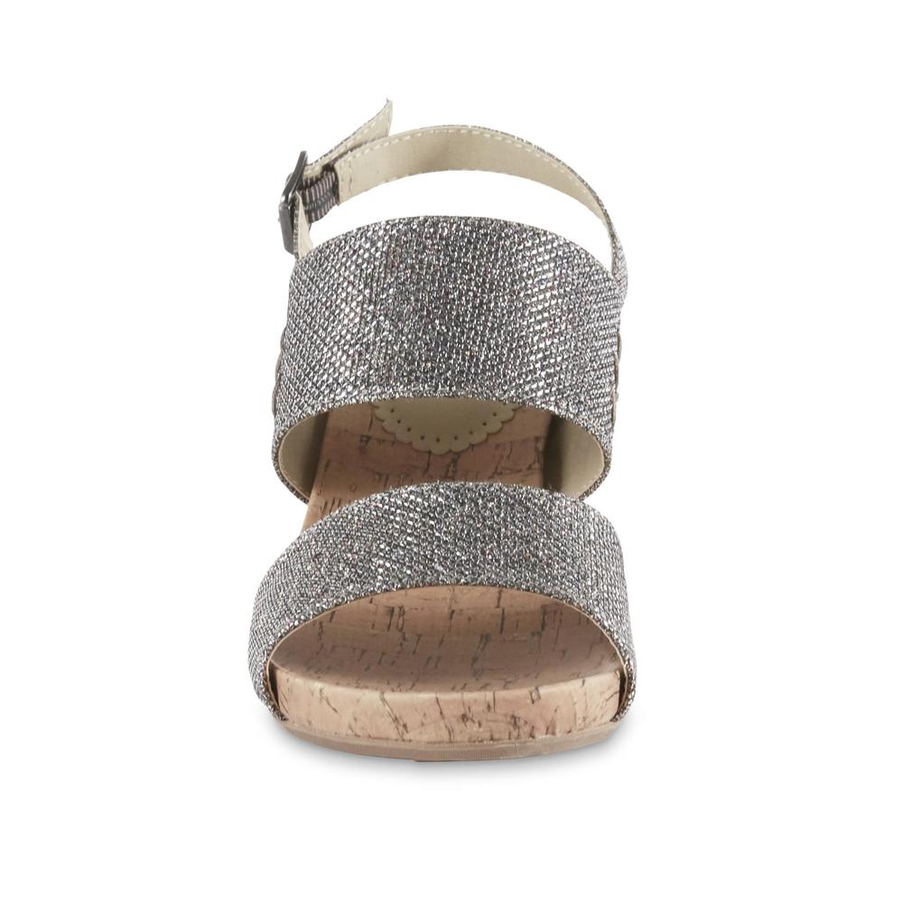 Attention Women's Desirae Wedge Sandal - Silver