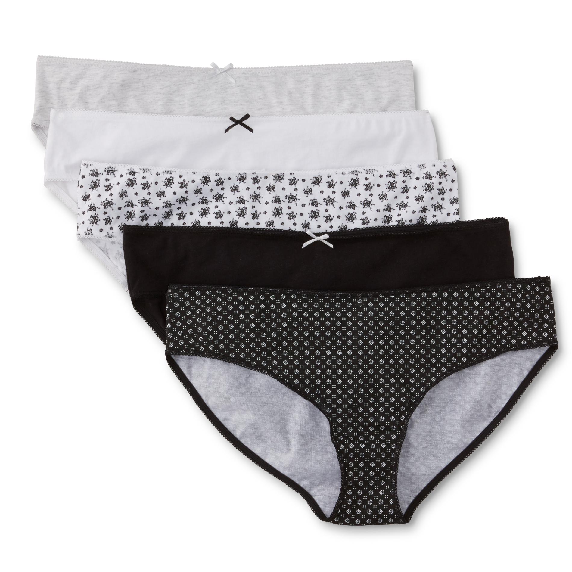 Women's 5-Pack Bikini Panties - Prints & Solids, Size: 8, Multi-color Women's 5-Pack Bikini Panties - Prints & Solids, Size: 8, Multi-color