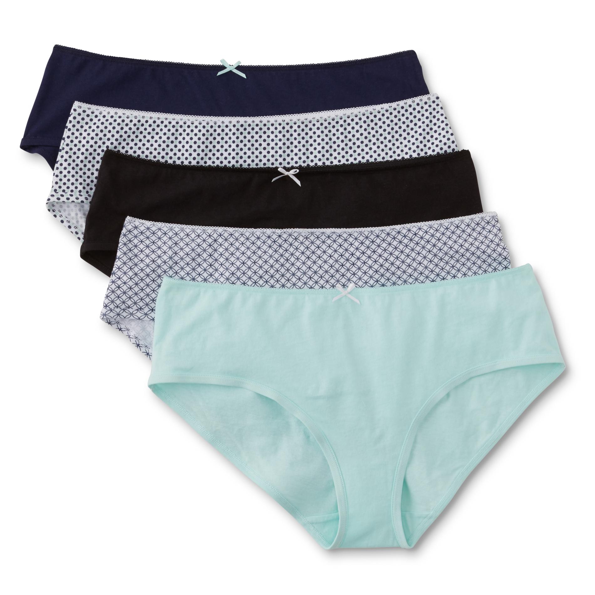 Women's 5-Pack Hipster Panties - Prints & Solids, Size: 6, Medieval Blue Dot Women's 5-Pack Hipster Panties - Prints & Solids, Size: 6, Medieval Blue Dot