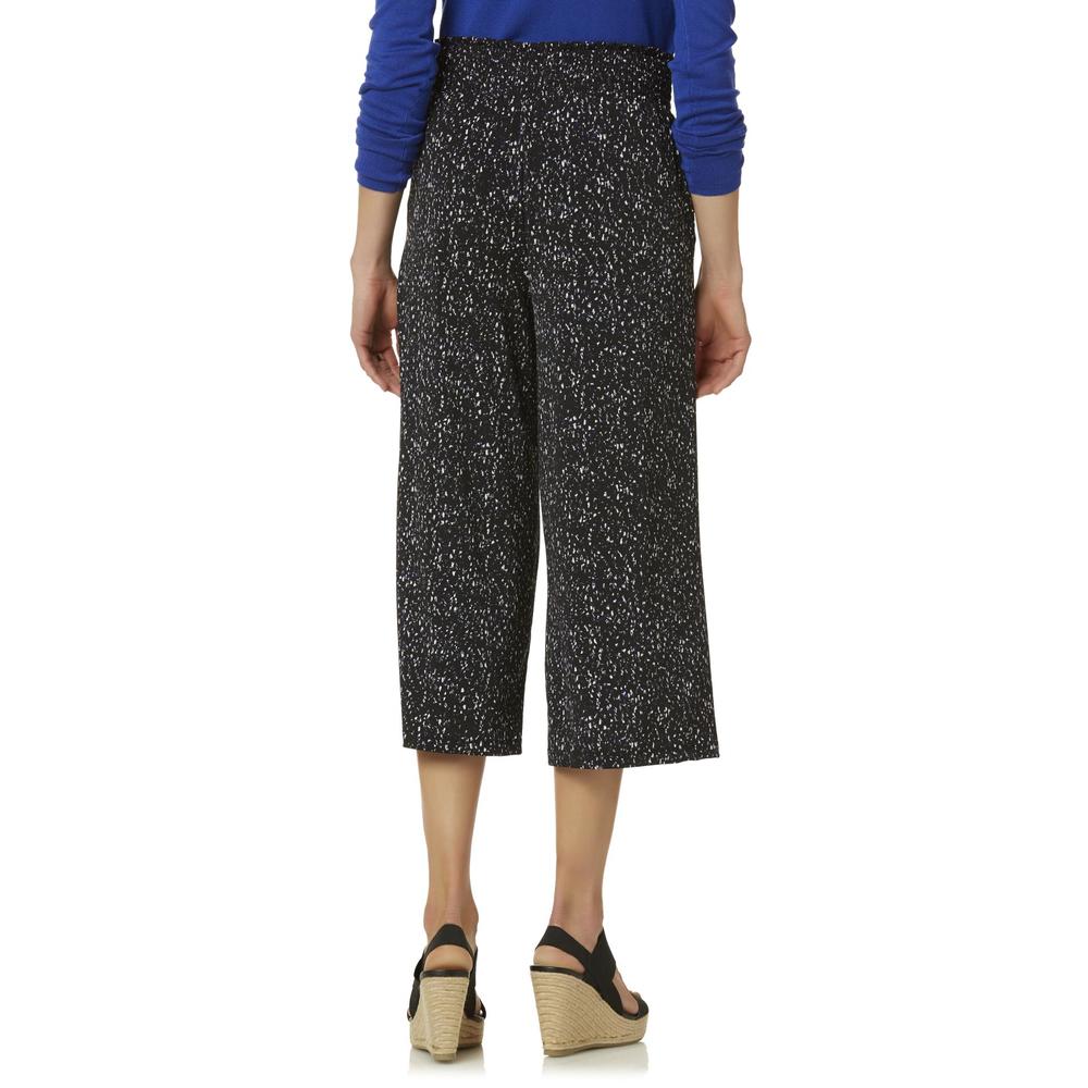 Simply Styled Women's Gaucho Pants - Abstract