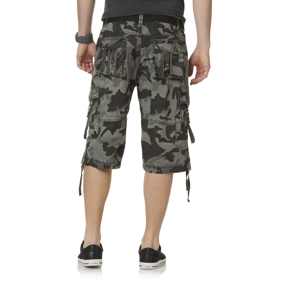Rebel & Soul Men's Cargo Shorts & Belt - Camouflage