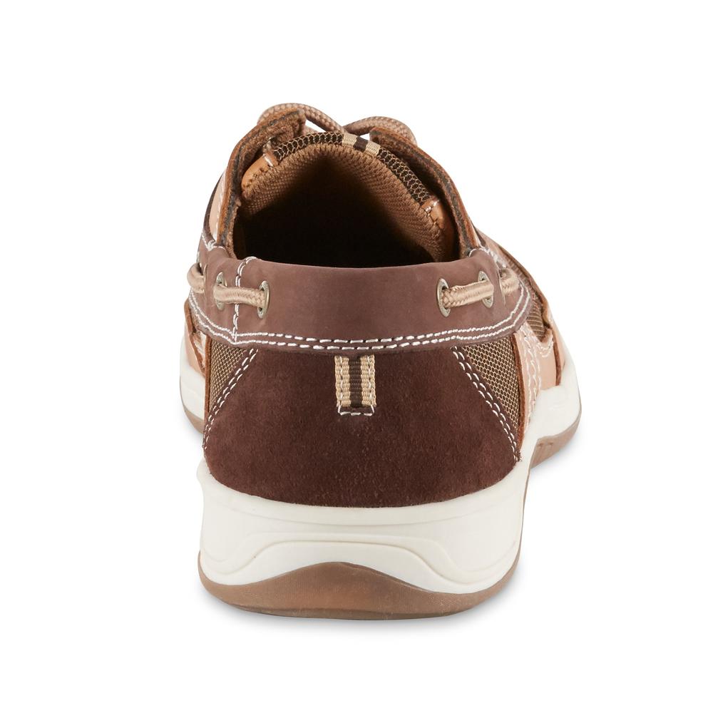 Thom McAn Men's Pier Leather Boat Shoe - Tan/Brown