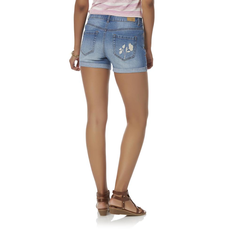 ROEBUCK & CO R1893 Women's Embroidered Jean Shorts - Floral