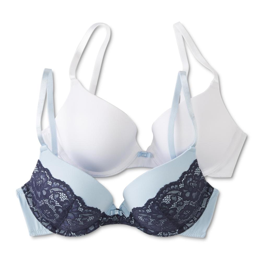 Maidenform Women&#8217;s 2-Pack Wire-Free Lace Push-Up Bras - 6495