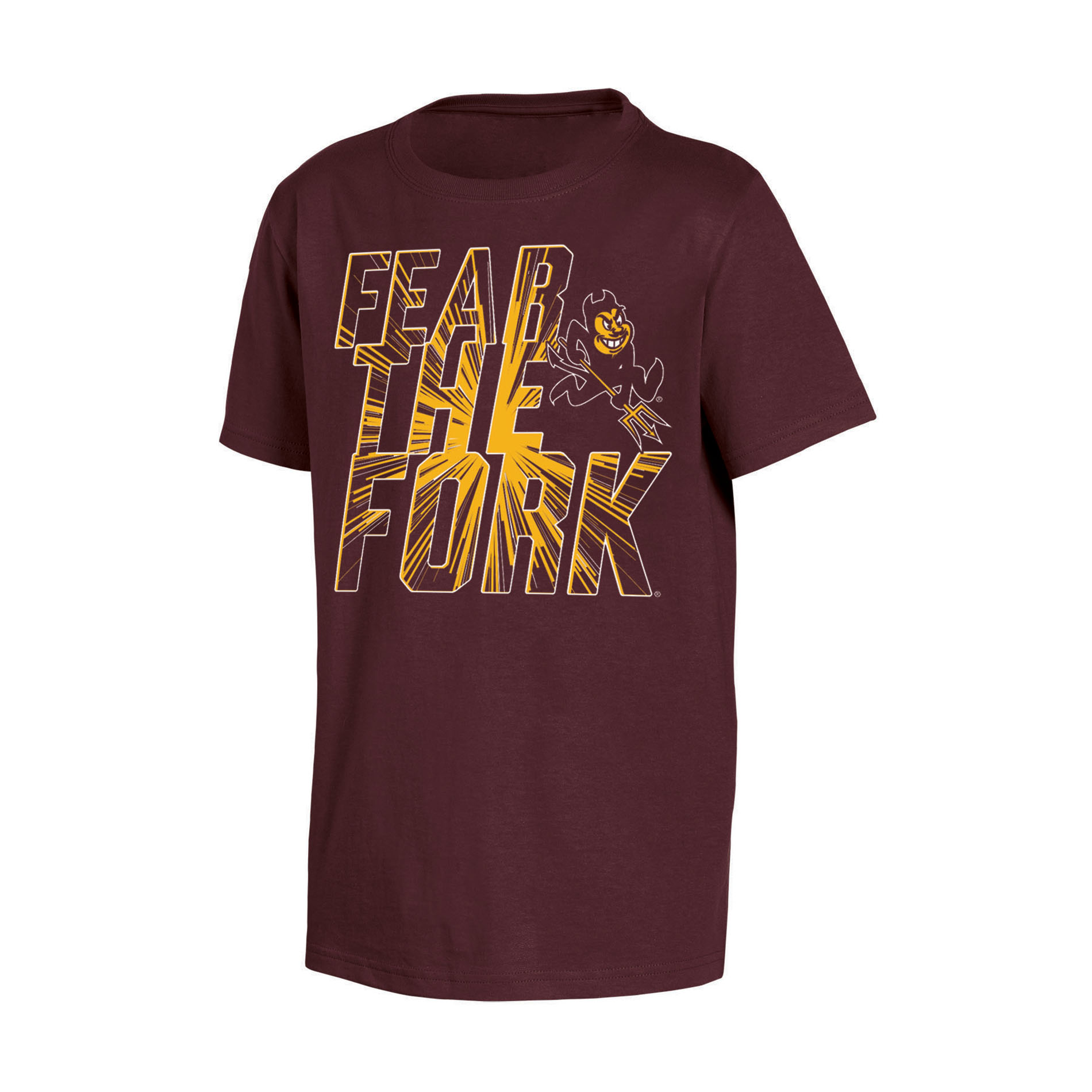 NCAA Boys’ Arizona State Sun Devils T-Shirt - Fear the Fork, Size: Large NCAA Boys’ Arizona State Sun Devils T-Shirt - Fear the Fork, Size: Large