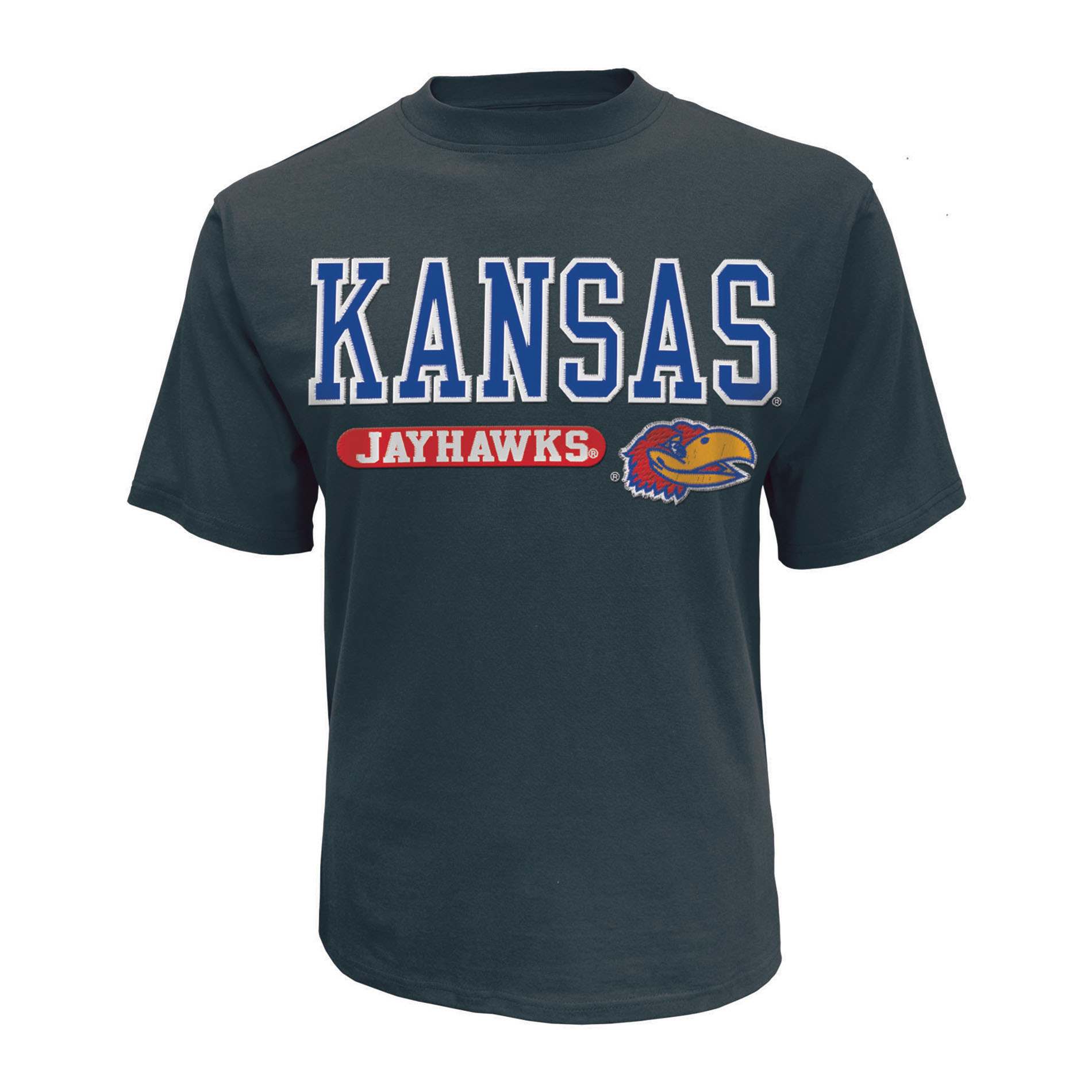 NCAA Men&#8217;s Short-Sleeve Applique T-Shirt - Kansas Jayhawks