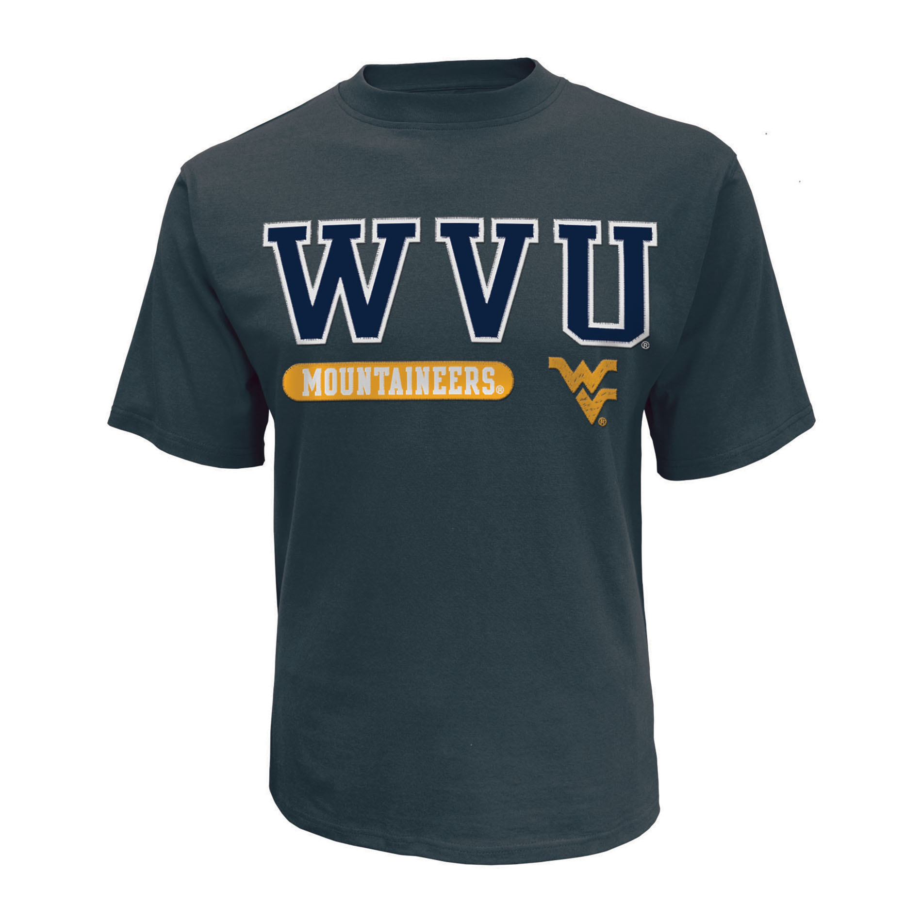 NCAA Men&#8217;s Short-Sleeve Applique T-Shirt - West Virginia Mountaineers