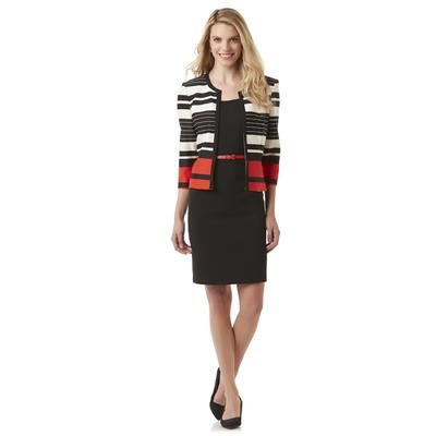 Covington Women's Belted Dress & Jacket - Striped