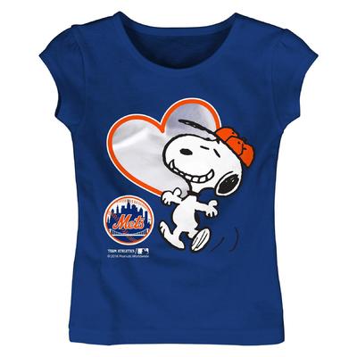 MLB Snoopy Toddler Girl's T-Shirt - New York Mets