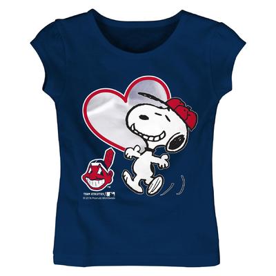 MLB Snoopy Toddler Girl's T-Shirt - Cleveland Indians