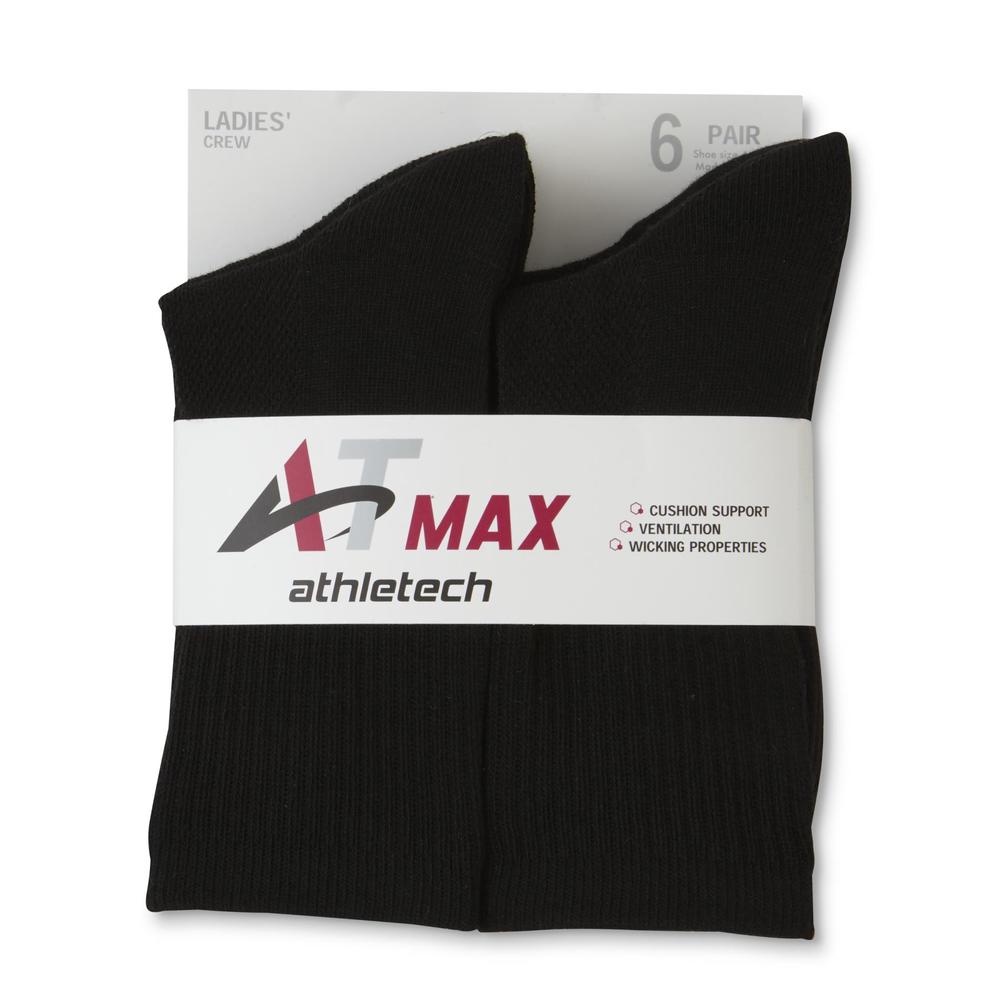 Athletech Women's 6-Pairs AT MAX Crew Athletic Socks