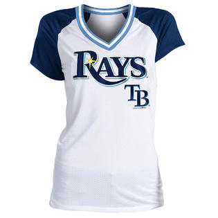 Mlb Women S V Neck Mesh T Shirt Tampa Bay Rays