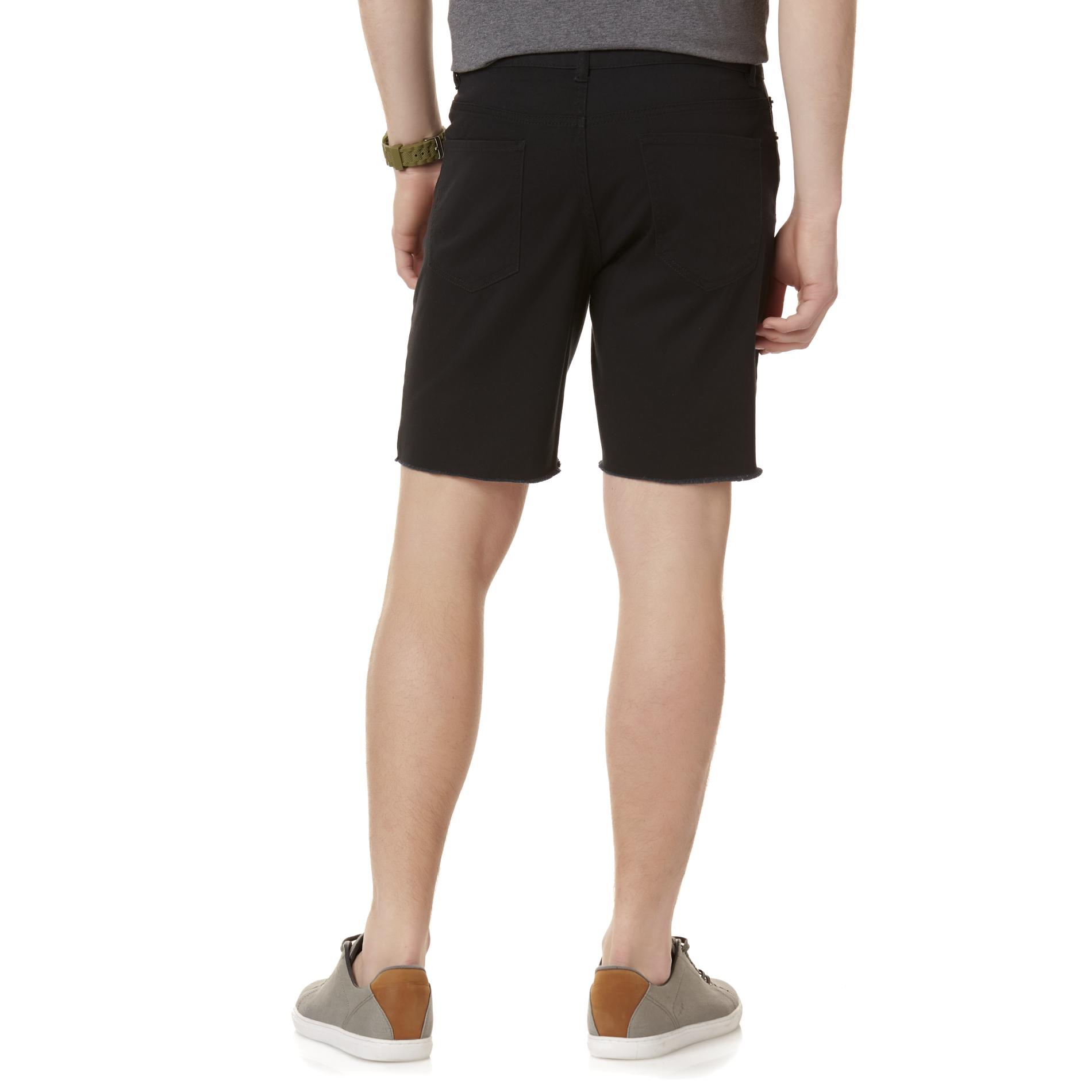 khaki cut off shorts