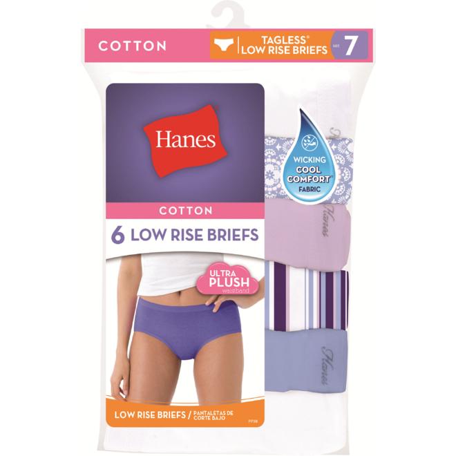Hanes Women's 6Pack LowRise Brief Panties