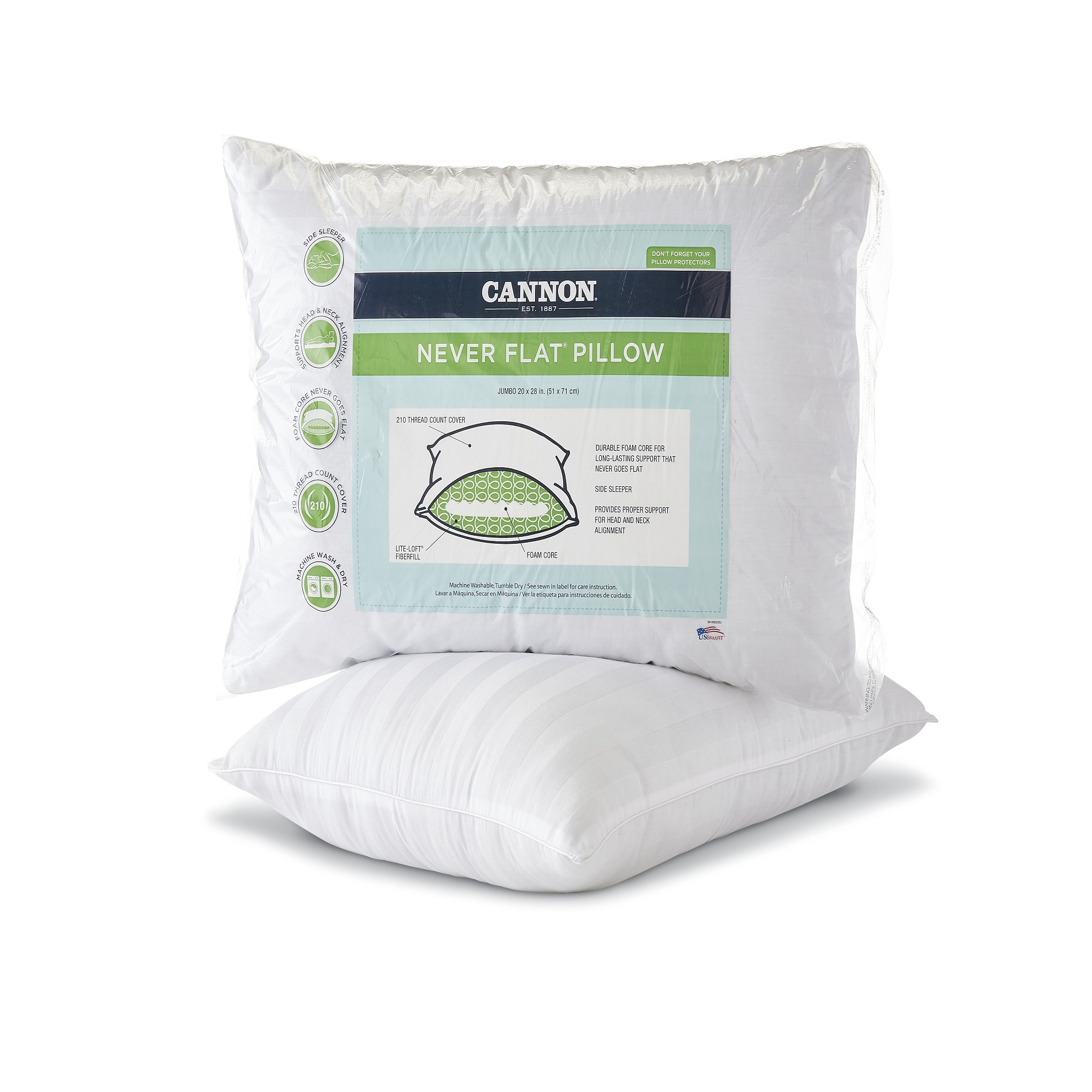 Cannon Never Flat Pillow Shop Your Way Online Shopping & Earn Points on Tools, Appliances