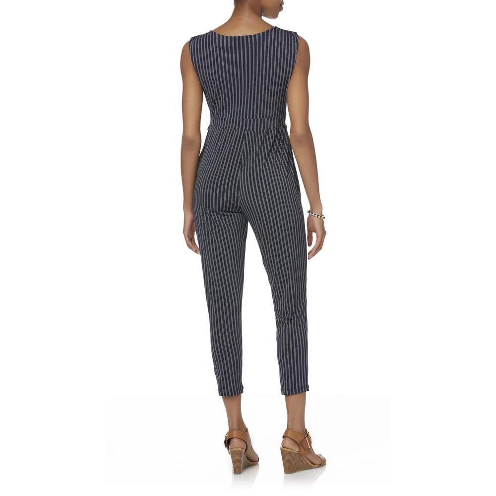 Simply Styled Petites' Cross Front Jumpsuit - Striped