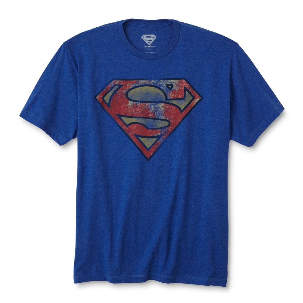 Screen Tee Market Brands Superman Young Men's Graphic T-Shirt-Emblem