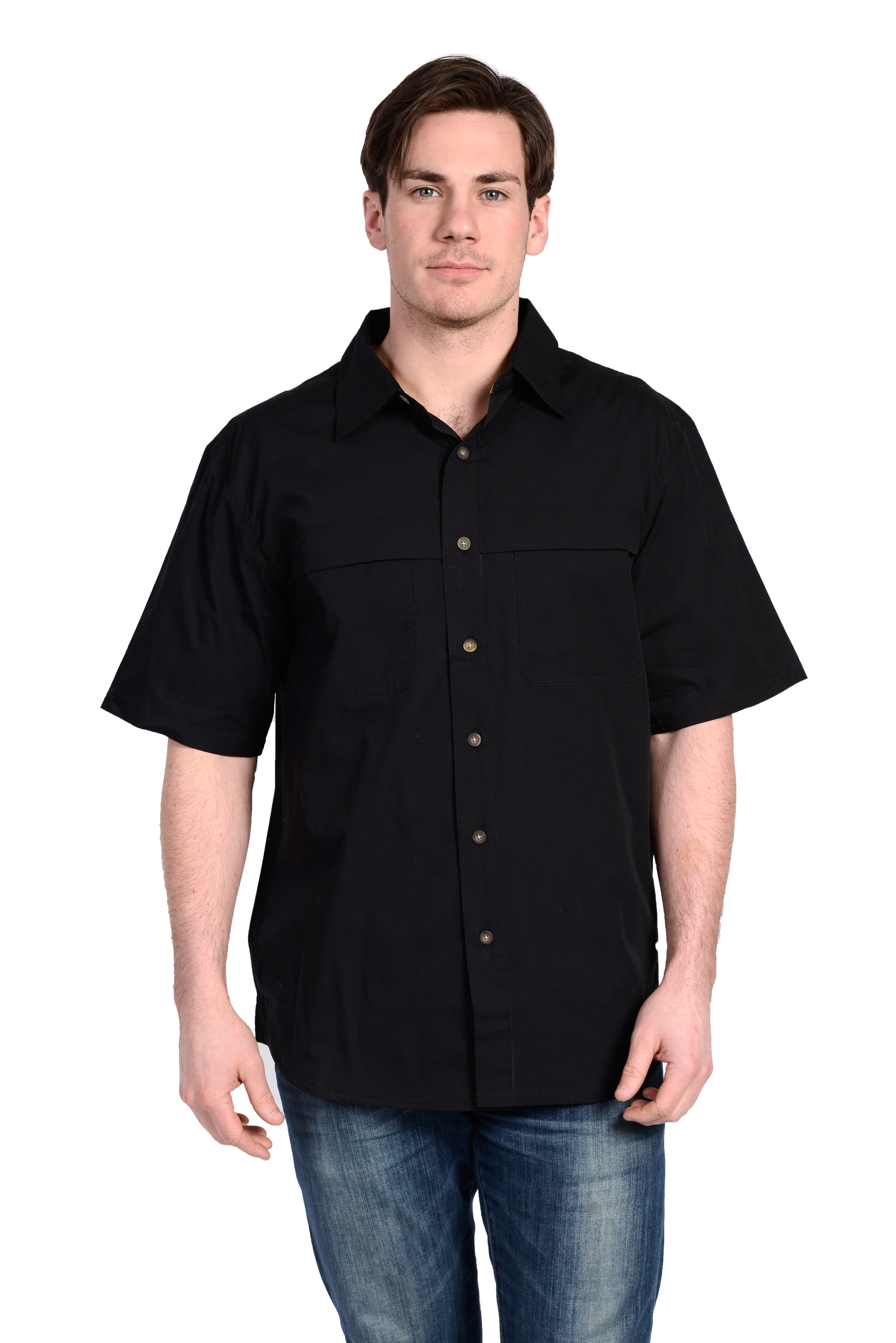 Stanley Men's short sleeve cotton/poly rip-stop work shirt