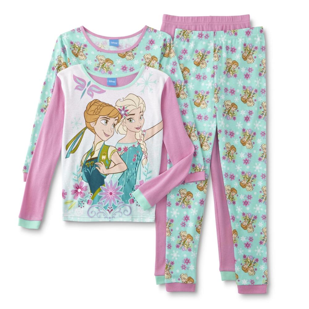 Disney Frozen Girl's 2-Pairs Pajamas - Anna & Elsa