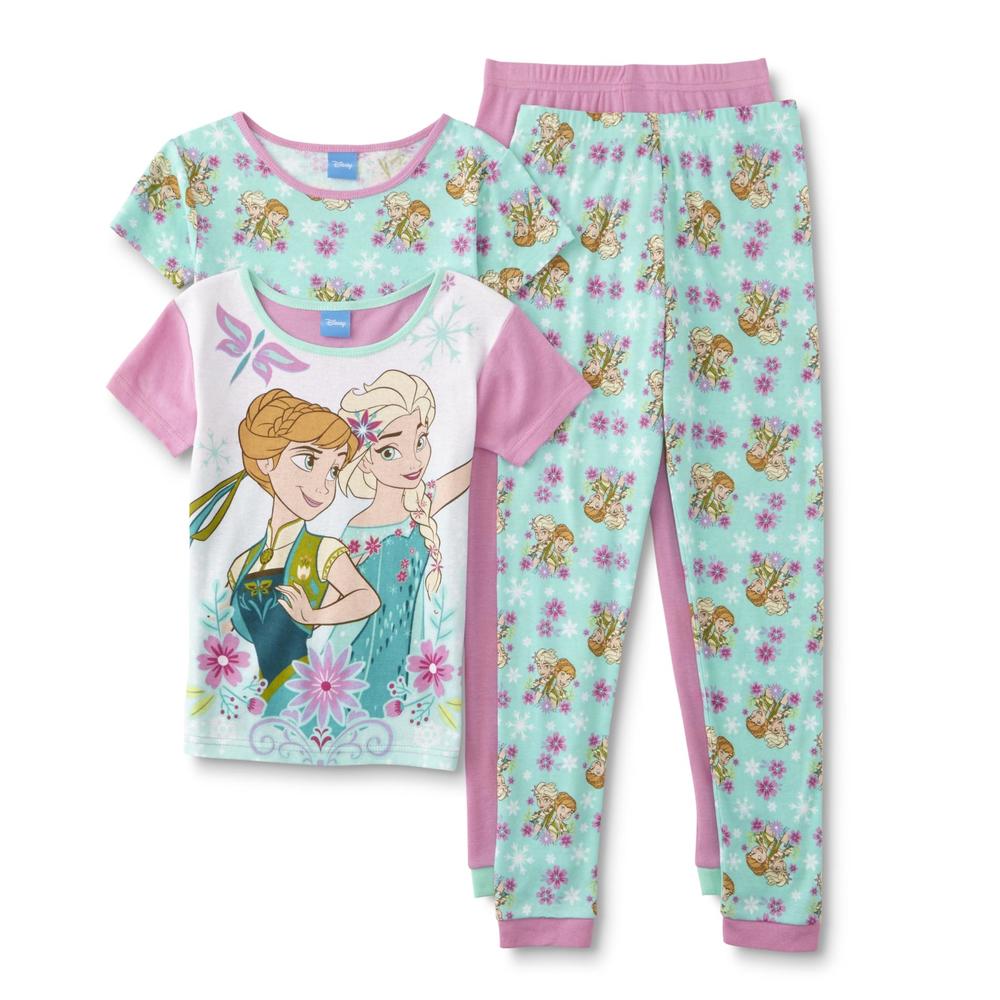 Disney Frozen Girl's 2-Pairs Pajamas - Anna & Elsa