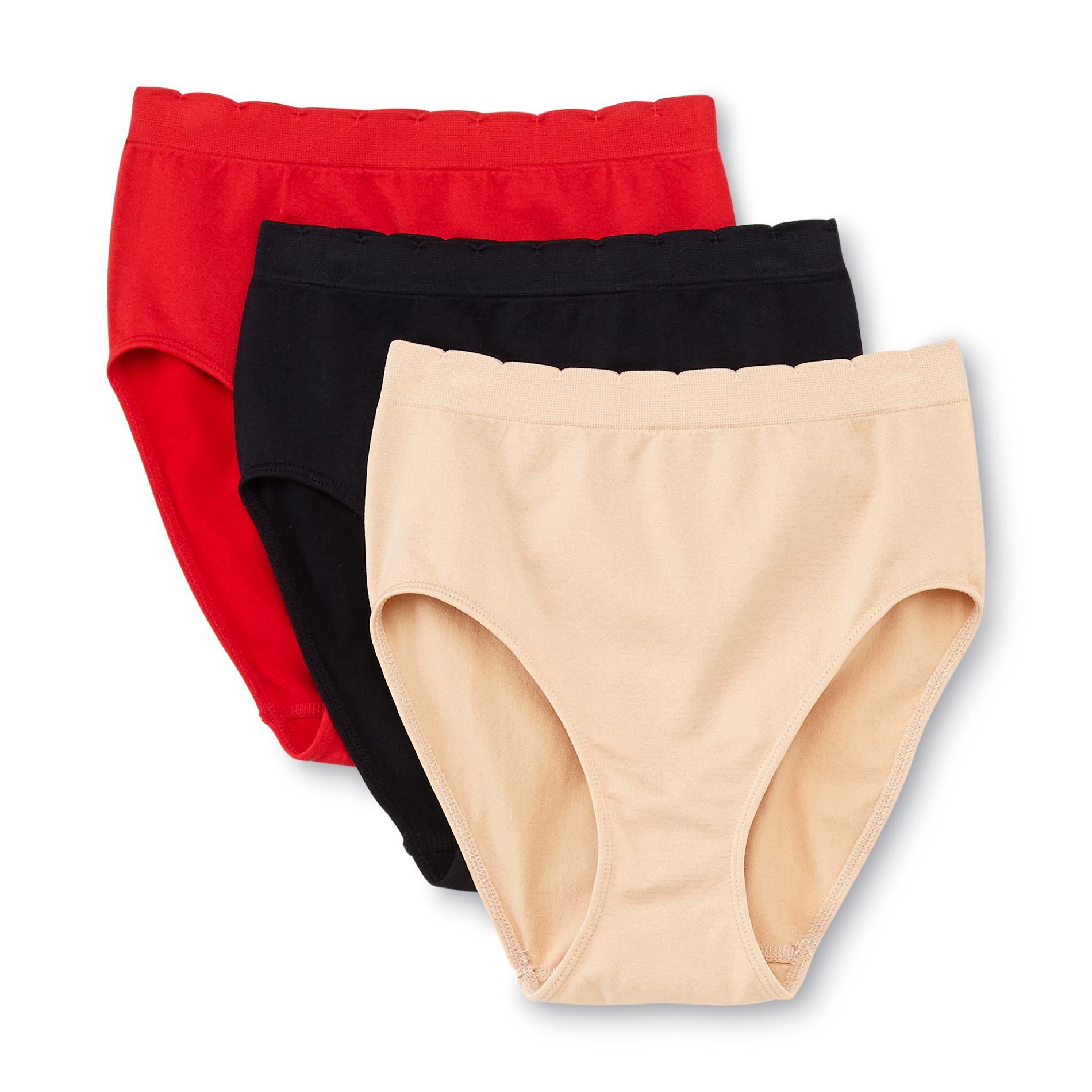 Pink K Women's Plus 3-Pairs Brief Panties