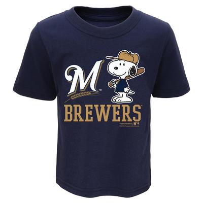 MLB Snoopy Toddler Boy's Graphic T-Shirt - Milwaukee Brewers