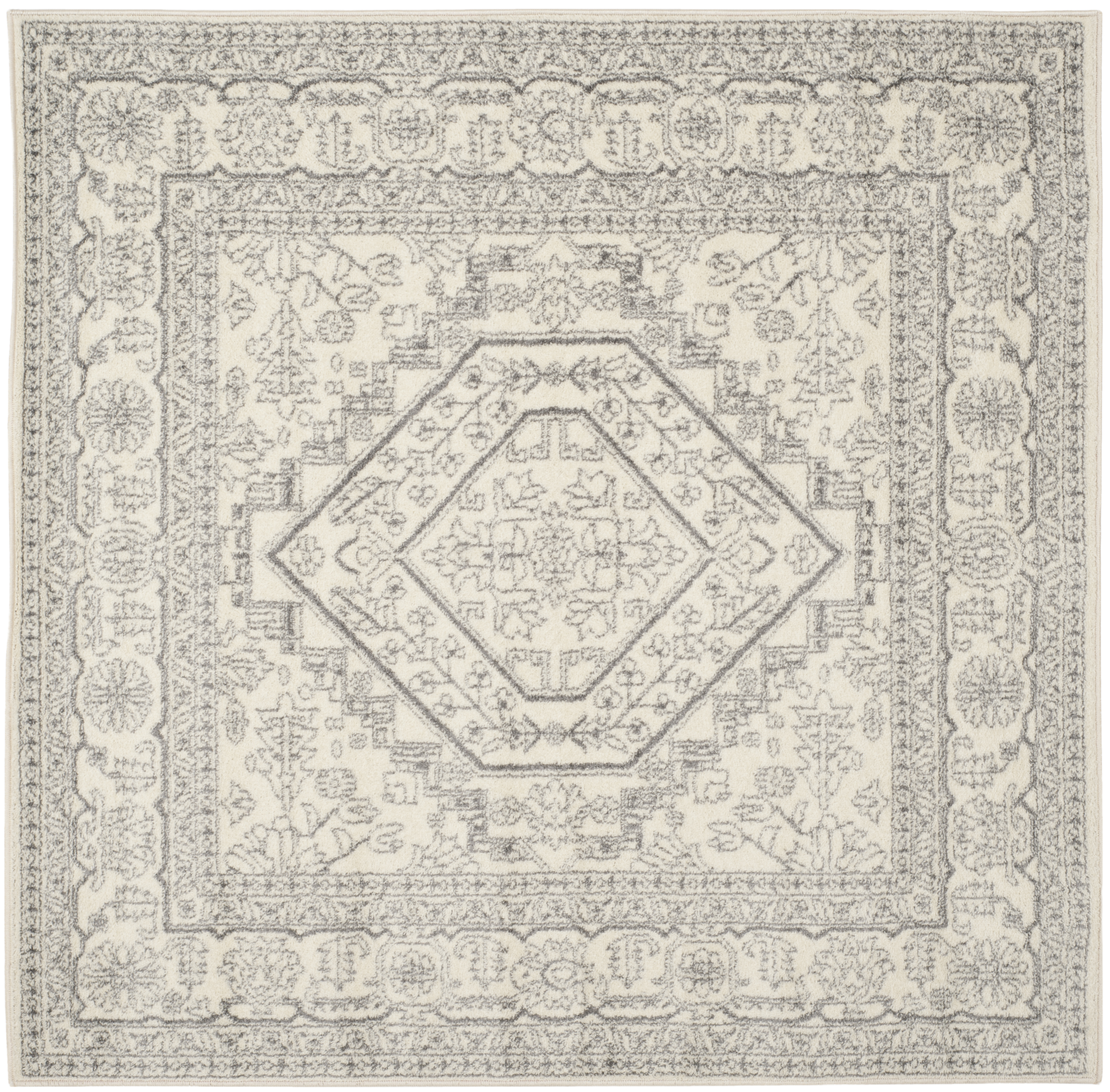 Safavieh Adirondack(ADR108) Area Rug Square, Size: 6' X 6' Square, Ivory/Grey Safavieh Adirondack(ADR108) Area Rug Square, Size: 6' X 6' Square, Ivory/Grey