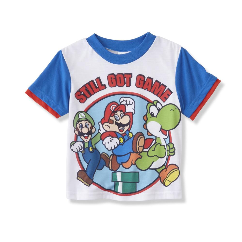 Super Mario Boys' Pajama Shirt, Pants & Shorts - Still Got Game