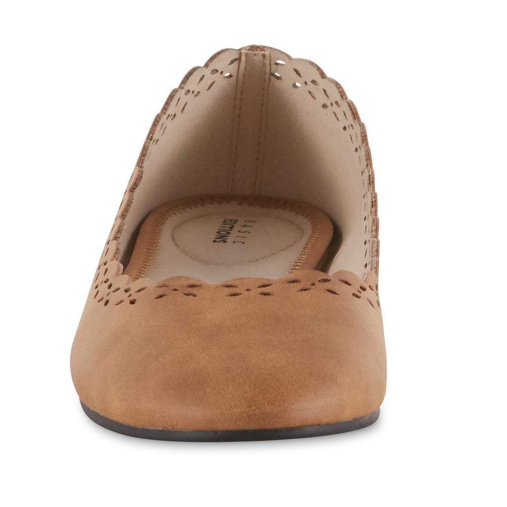 Basic Editions Women's Rachel Ballet Flat - Brown
