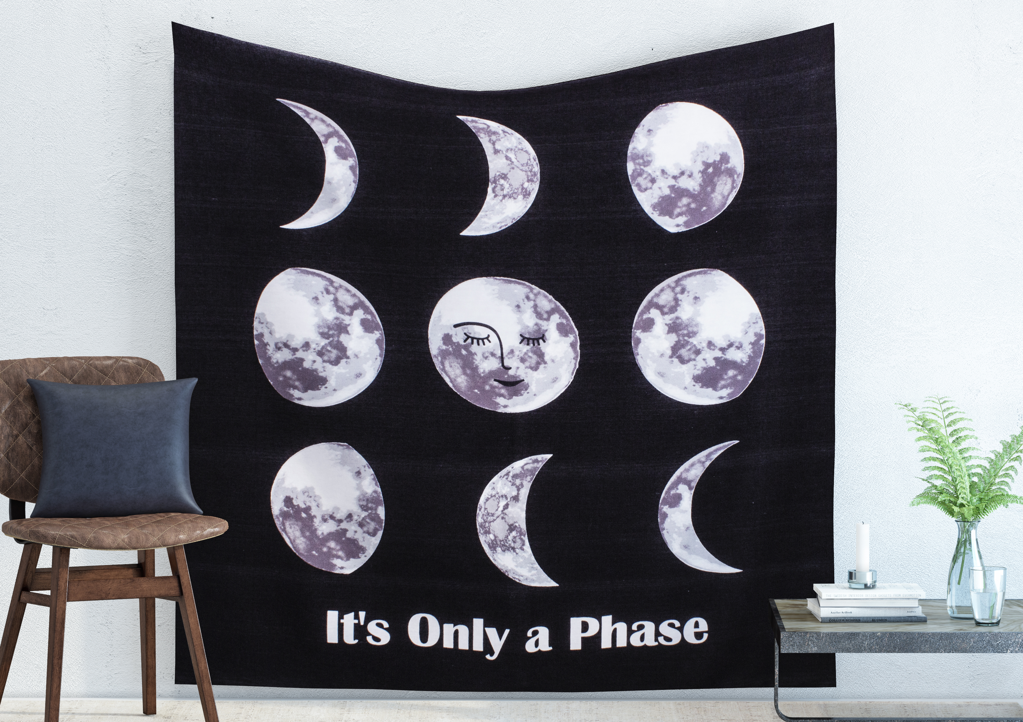 Essential Home Cotton Wall Hanging Tapestry - Moonlight
