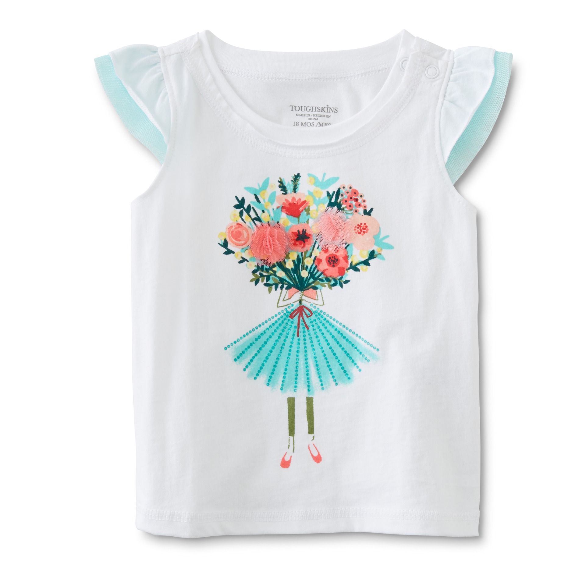 Toughskins Infant & Toddler Girl's Flutter Sleeve Top - Floral