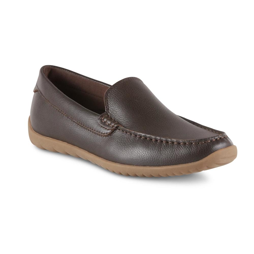 Thom McAn Men's Davey Leather Loafer - Brown