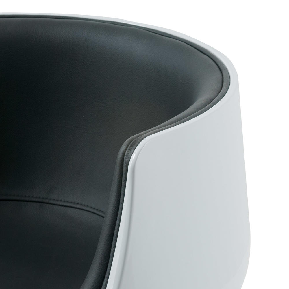 CorLiving Modern Bonded Leather Barrel Chair