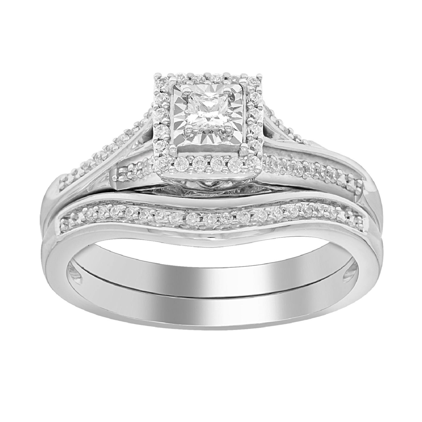 Sterling Silver 0.25CTTW Diamond Engagement Ring | Shop Your Way