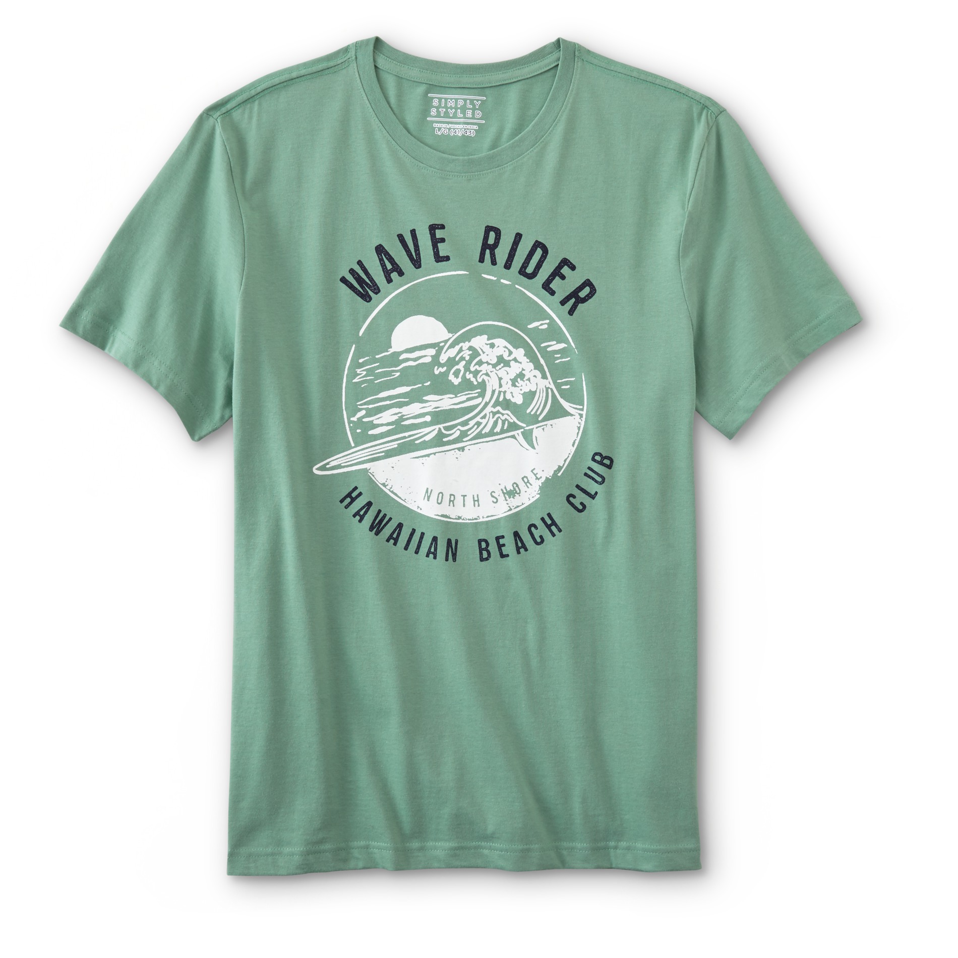 Simply Styled Men's Graphic T-Shirt-Wave Rider