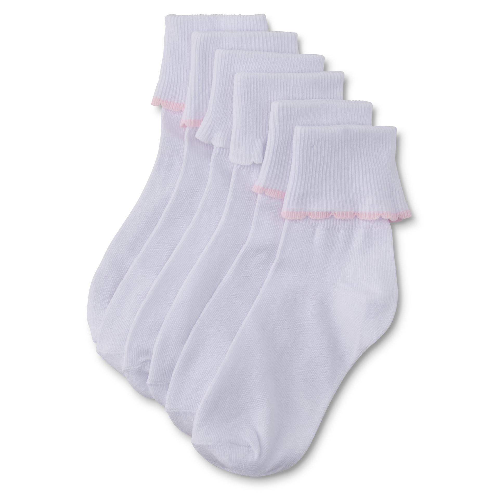Girls' 3-Pairs Turn Cuff Socks