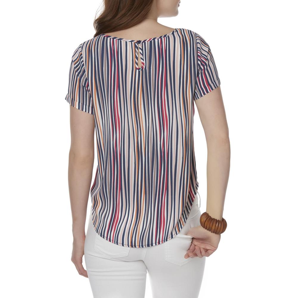 Simply Styled Women's Crepe Blouse - Striped