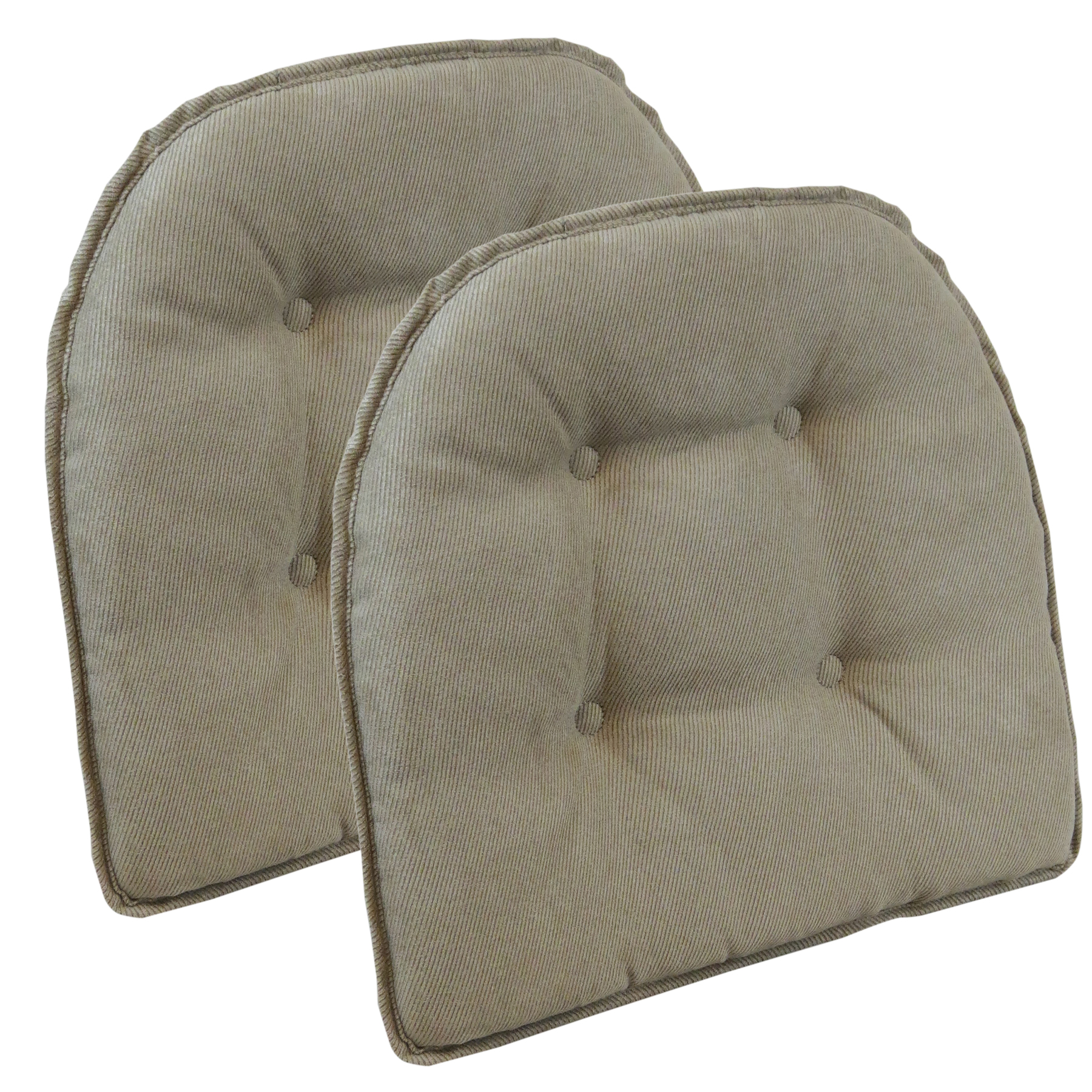 The Gripper Non-Slip Twillo Tufted Chair Cushions, Set of 2