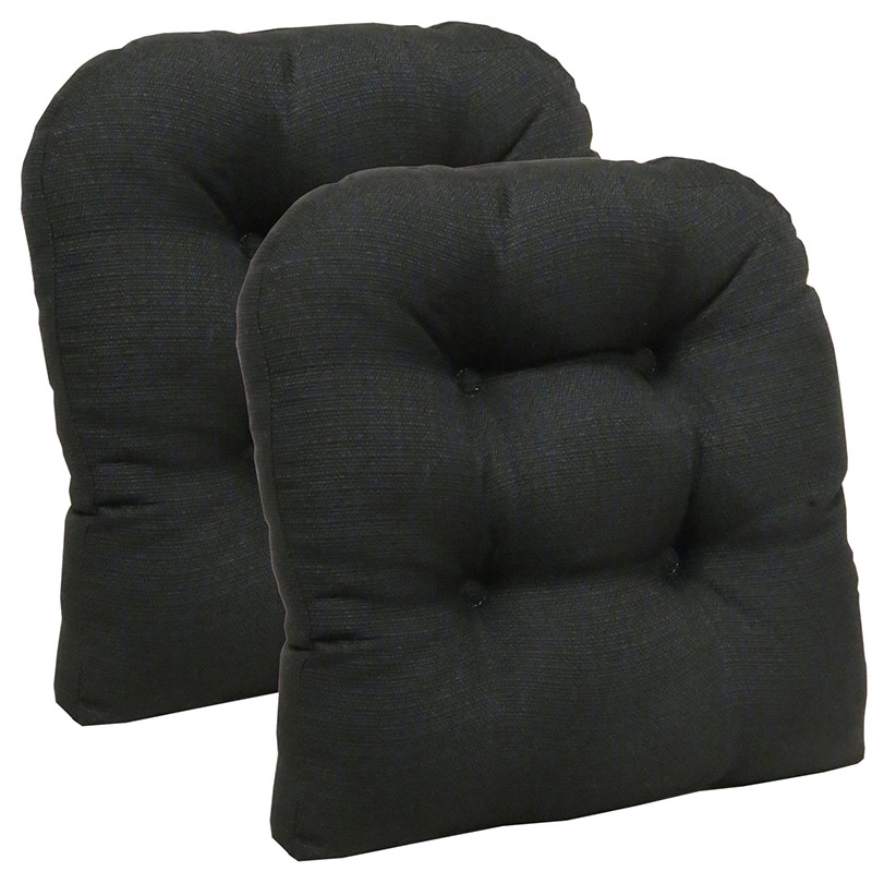 The Gripper Non-Slip Omega Tufted Universal Chair Cushions, Set of 2