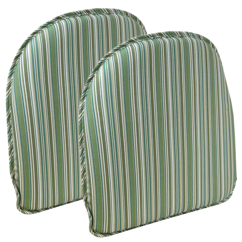 The Gripper Non-Slip Cottage Stripe Chair Cushions, Set of 2