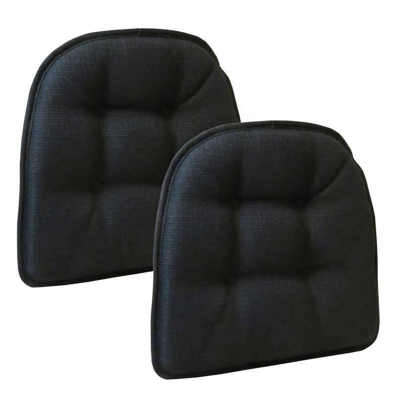 The Gripper Non-Slip Omega Tufted Chair Cushions, Set of 2