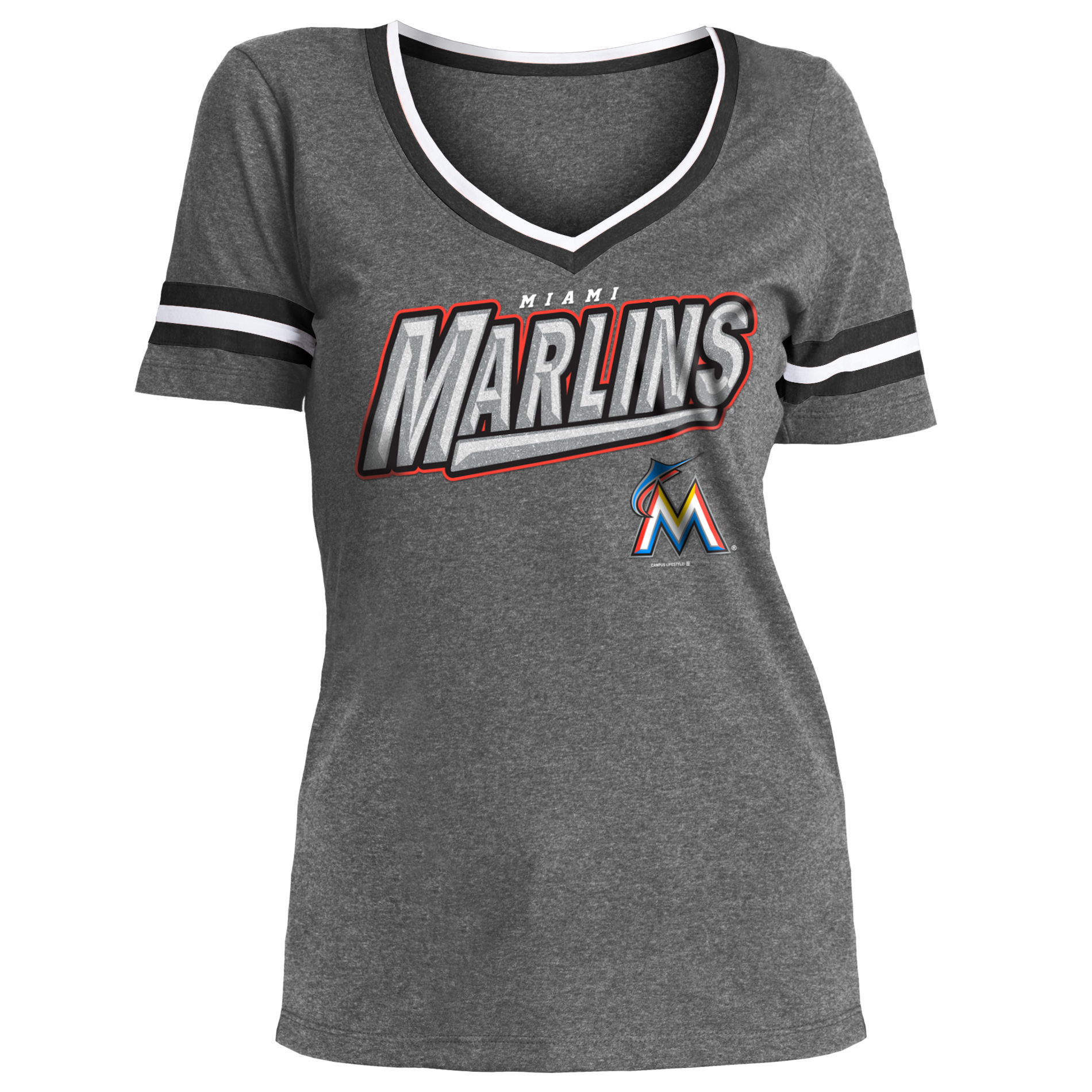 MLB Women’s V-Neck T-Shirt - Miami Marlins, Size: Small MLB Women’s V-Neck T-Shirt - Miami Marlins, Size: Small
