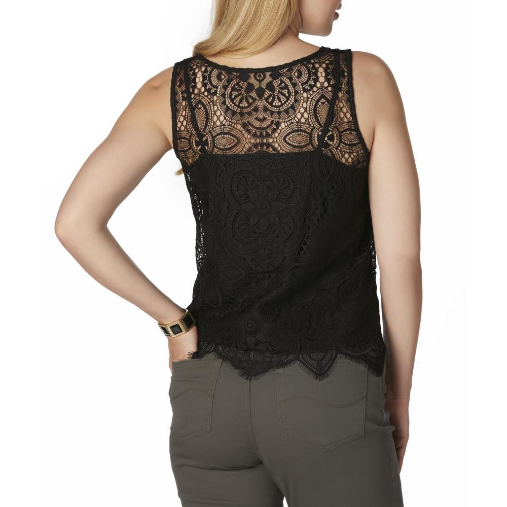 Simply Styled Women's Sleeveless Lace Top