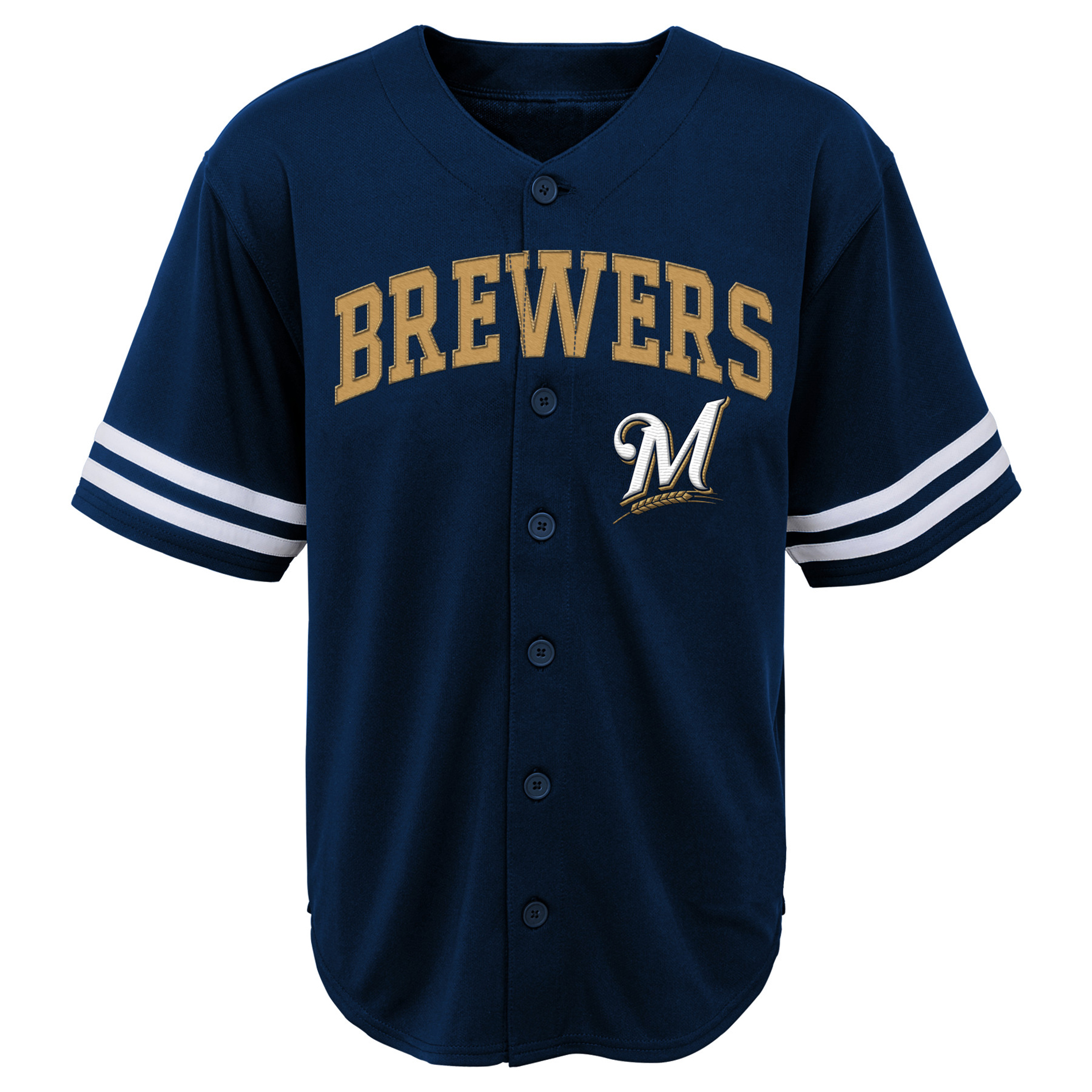 petite MLB Boys’ Short-Sleeve Jersey - Milwaukee Brewers, Size: Large petite MLB Boys’ Short-Sleeve Jersey - Milwaukee Brewers, Size: Large