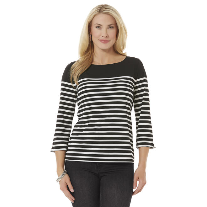 Covington Women's Boat Neck Top - Striped - Clothing, Shoes & Jewelry ...